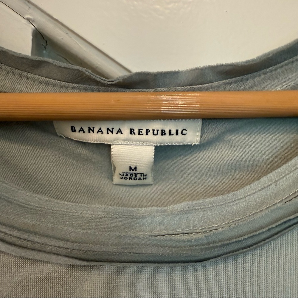 Banana Republic Blue Gray Blue Women's Top size M - Picture 5 of 5